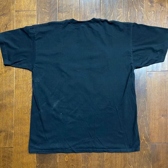 Gildan Vintage Y2K New York City Skyline Black Red Embroidered Tee Men's XL - Picture 4 of 7